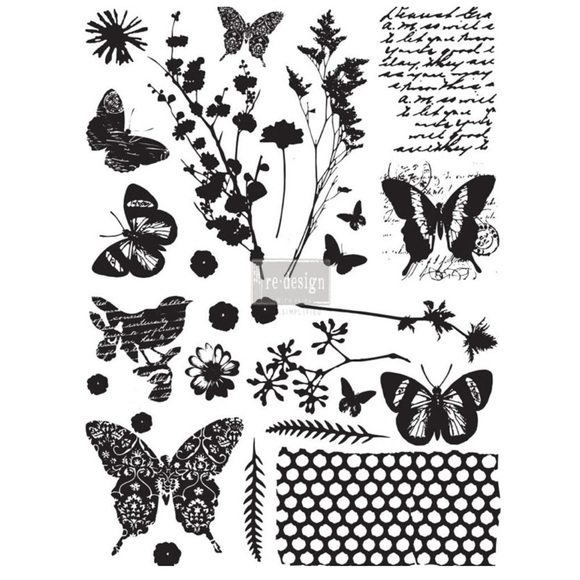 Redesign with Prima Adhesive Transfer ~ PAPILLON ~ Rare ~ (Retired design) - Picture 1 of 2